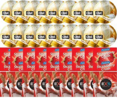 Набір 36 шт ONE Banana Split + Pasante Strawberry Crush + EXS STRAWBERRY SUNDAE SOS7746 фото