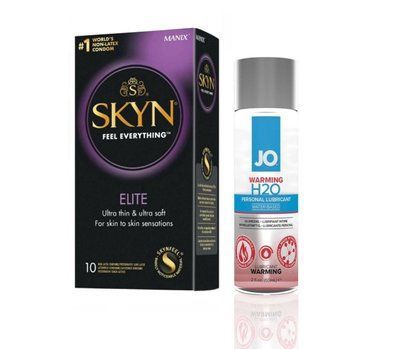 SKYN Elite &mdash; 10 шт та Лубрикант System JO H2O &mdash; WARMING (60 мл) SOS849 фото