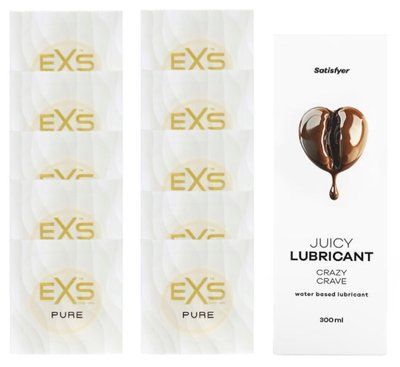 Набір: EXS Pure 10 шт. + Лубрикант Satisfyer Crazy Crave 300 мл SOS11206 фото