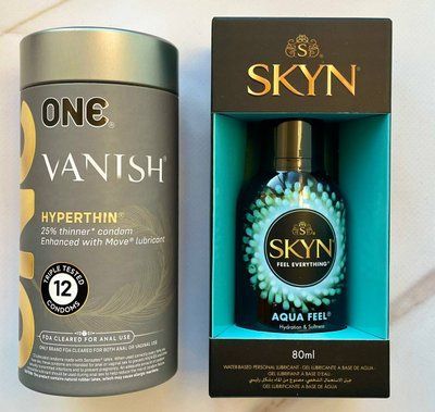 Набор ONE Vanish ультратонкий 12 шт + Лубрикант на водной основе SKYN AQUA FEEL, 80 мл SOS1199 фото