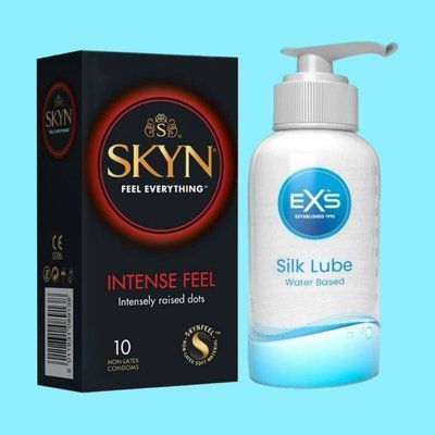 Набор SKYN Intense Feel 10 шт и Лубрикант EXS Aloe Vera Silk Lube SOS4394 фото