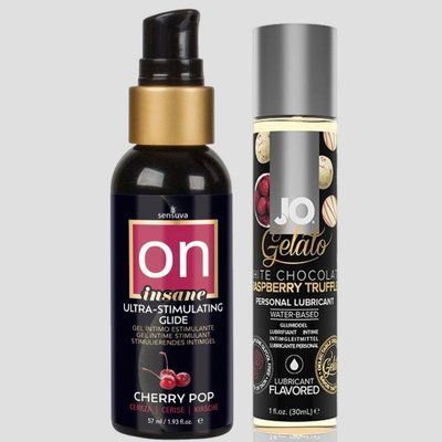 Sensuva Ultra-Stimulating On Insane Cherry Pop (57 мл) + JO GELATO White Chocolate Raspberry (30 мл) LB184 фото