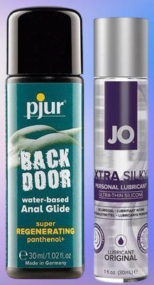 Набір лубрикантів pjur backdoor Regenerating 30 мл + System JO Xtra Silky Silicone (30 мл) LB503 фото