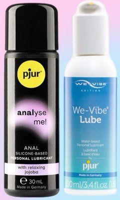 Набір лубрикантів pjur analyse me! Relaxing jojoba silicone 30 мл + pjur We-Vibe Lube 100 мл LB652 фото