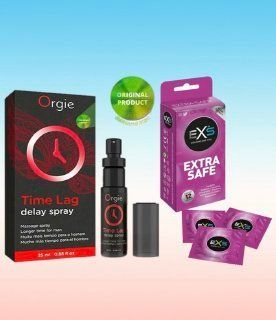 Пролонгатор для чоловіків Time Lag, 25 мл. ORGIE + Упаковка EXS Extra Safe 12 шт SOS6698 фото