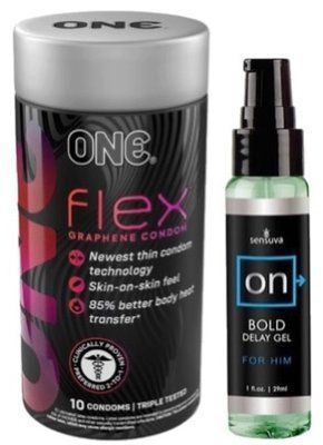 Набор из 10 шт ONE Flex графен + Пролонгатор Sensuva - ON Bold (29 мл) SOS9294 фото