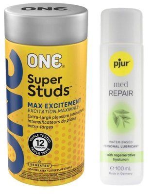 Комплект 12 шт ONE Super Studs + Pjur MED Repair Glide 100 мл SOS131115 фото