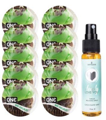 Комплект ONE Mint Chocolate 10 шт + Sensuva Deeply Love You Chocolate Mint (29 мл) SOS13866 фото