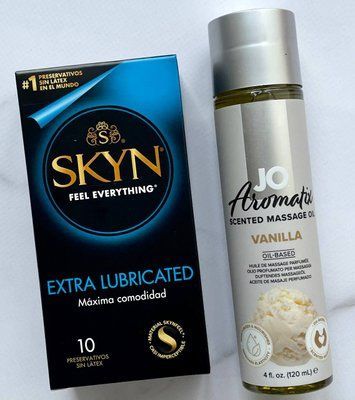Набір 10 шт Skyn Exstra Lube + System JO Aromatix Vanilla 120 мл SOS1645 фото