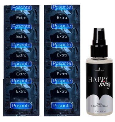 Комплект Pasante Extra Safe 10 шт + Sensuva Happy Hiney (59 мл) SOS14166 фото