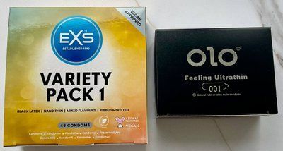 Набір резинок OLO Feeling Ultrathin 001 10 шт - EXS Variety pack 1, 48 шт SOS3196 фото