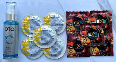 Набор One Super Studs 5 шт+EXS Crazy Cola 5 шт+Лубрикант охлаждающий OLO 60 мл SOS3496 фото