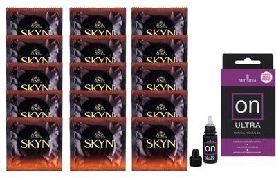 Комплект Skyn Warming 15 шт + Sensuva ON Arousal Oil for Her Ultra 5 мл SOS14517 фото