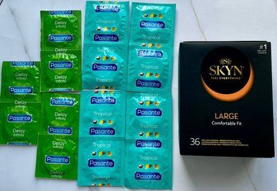 Комплект Skyn Large 36 шт + Pasante Tropical 8 шт, Delay 6 шт SOS3046 фото