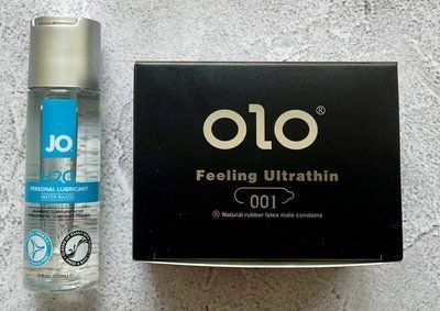 Набір OLO Feeling Ultrathin 001 10 шт + Лубрикант System JO H2O ORIGINAL (60 мл) SOS2696 фото
