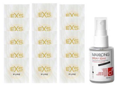 Комплект EXS Pure15 шт + Lovely Lovers Maxilong Spray (50 мл) SOS14868 фото