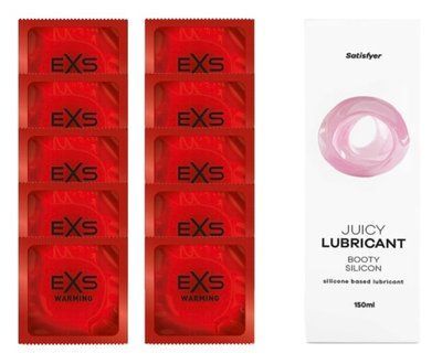 Комплект: EXS Warming 10 шт. + Лубрикант Satisfyer Booty Silicon 150 мл SOS11411 фото