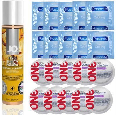 набір 20 шт Pasante + ONE + System JO H2O Juicy Pineapple (30 мл) SOS4641 фото