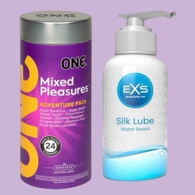 Набор ONE Mixed Pleasures 24 шт. + Лубрикант EXS Aloe Vera Silk Lube 250 мл SOS4395 фото