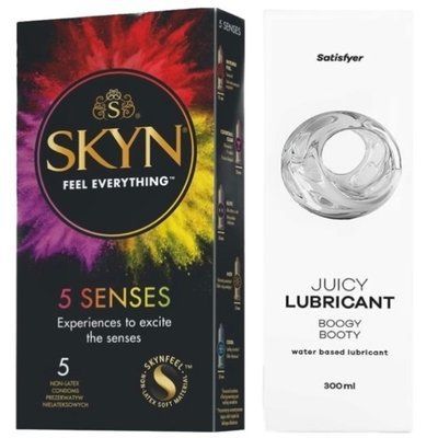 Набор Лубрикант Satisfyer Boogy Booty 300 мл + SKYN 5 Senses SOS12715 фото