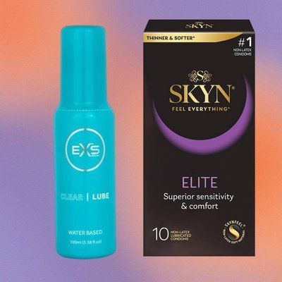 Набор Skyn ​​Elite 10 шт + Лубрикант EXS Clear Lube Water Based 100 мл SOS4345 фото