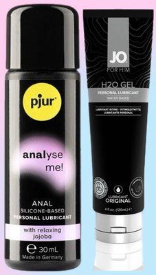 Набір лубрикантів pjur analyse me! Relaxing jojoba silicone 30 мл + System JO H2O GEL ORIGINAL (240 мл) LB653 фото
