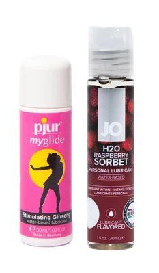 Набір лубрикантів pjur my glide 30 мл + System JO Raspberry Sorbet (30 мл) LB136 фото