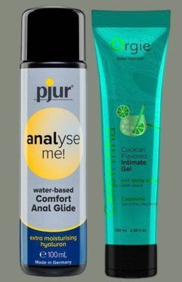 Набір лубрикантів pjur analyse me! Comfort water glide 100 мл + КАЙПІРІНЬЯ на водній основі, 100 мл Orgie LB1005 фото