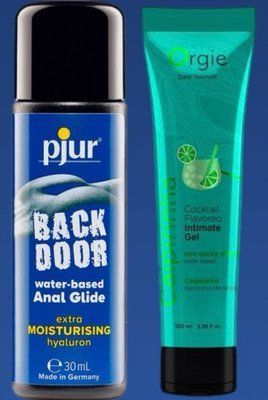 Набір лубрикантів pjur backdoor Comfort water glide 30 мл + КАЙПІРІНЬЯ на водній основі, 100 мл Orgie LB405 фото