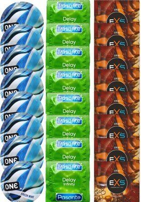 Набір 24 шт ONE Fresh Mint + Delay Infinity + EXS CRAZY COLA SOS7499 фото