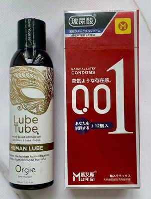 Набір Muaisi 001 RED 12 шт - Лубрикант ORGIE HUMAN LUBE intimate gel, 150 мл SOS2947 фото