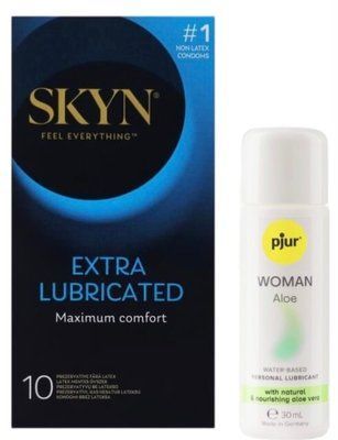 Комплект Skyn ​​Exstra Lube 10 шт + pjur Woman Aloe 30 мл SOS13316 фото