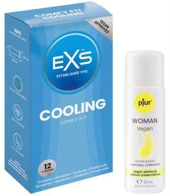Комплект EXS Cooling 12 шт + Pjur Woman Vegan 30 мл SOS13616 фото