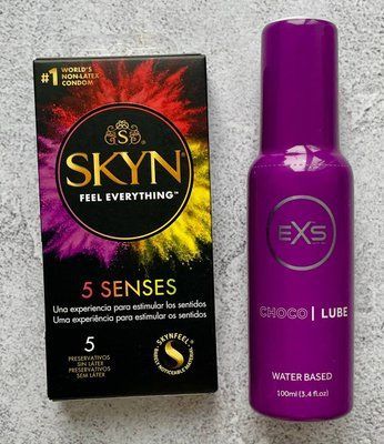 Комплект Skyn 5 Senses - Лубрикант EXS Choco Lube 100 мл SOS2597 фото