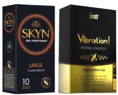 SKYN Large 10 шт + Intt Vibration Vodka (15 мл) SOS7050 фото