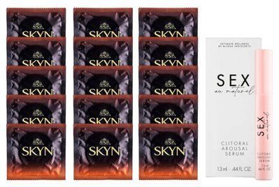 Комплект Skyn Warming 15 шт + Bijoux Indiscrets Sex au Naturel &mdash; Clitorale Arousal Serum 5 мл SOS14518 фото