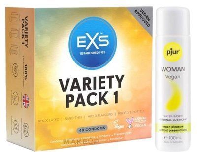 Набір EXS Variety pack 1 (48 шт) + pjur Woman Vegan 100 мл SOS13416 фото