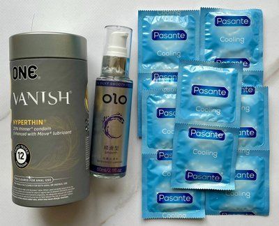 Комплект 22 шт ONE Vanish - Pasante Cooling + Лубрикант "olo smooth" 60 мл - класична SOS1496 фото