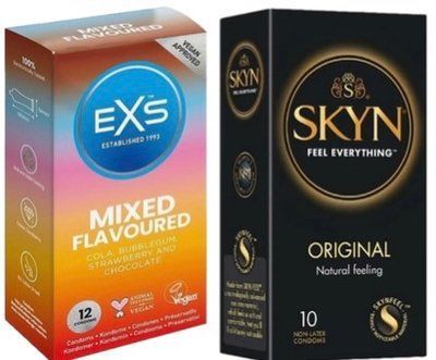 Набор с SKYN Original 10 штук + EXS Mixed Flavoured 12 шт. SOS7898 фото