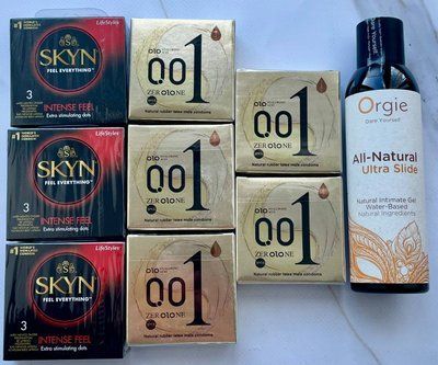 Набір 24 шт OLO Лід і Полум'я 001 + Skyn Intense Feel + Лубрикант ALL-NATURAL Ultra Slide 150 мл Orgie SOS3847 фото