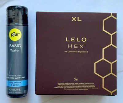 Набір LELO HEX Respect XL 36 Pack + Лубрикант pjur Basic waterbased 100 мл SOS2047 фото