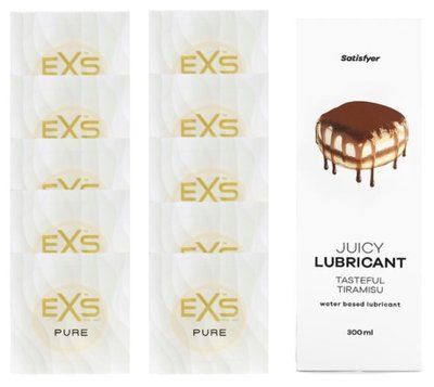 Набір: EXS Pure 10 шт. + Лубрикант Satisfyer Tasteful Tiramisu 300 мл SOS11208 фото