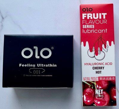 Комплект OLO Feeling Ultrathin 001 10 шт + Гель-лубрикант вишня 120 мл OLO SOS3697 фото