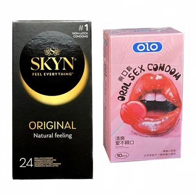 Набір презервативів Skyn ​​Original 24 штук + OLO Oral Candy 10 штук SOS20 фото