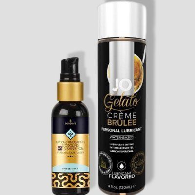Sensuva Ultra-Stimulating ON Insane Ice (57 мл) + JO GELATO CremeBrulee (120 мл) LB271 фото