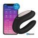 Смартвібратор для пар Satisfyer Double Joy Black із широким кліторальним стимулятором SO3898 фото 2