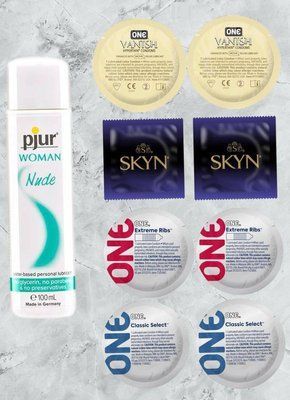 Набор из 20 штук SKYN-ONE + лубрикант pjur Woman Nude 100 мл SOS4098 фото
