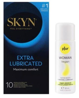 Комплект Skyn ​​Exstra Lube 10 шт + pjur Woman Vegan 30 мл SOS13317 фото