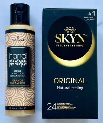 Комплект SKYN Original 24 шт. - Лубрикант вкусовой Sensuva Handipop Orange Creamsicle (125 мл) SOS3348 фото
