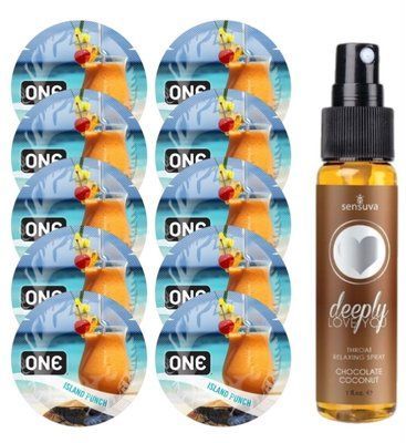 Комплект ONE Island Punch 10 шт + Sensuva Deeply Love You &ndash; Chocolate Coconut, 29 мл SOS13818 фото